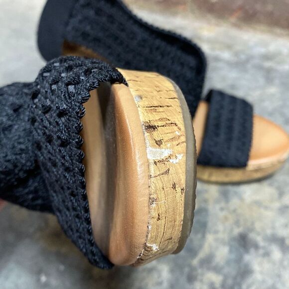 Montego Bay Club Black Wedge Sandal Size 6.5 - Picture 8 of 9